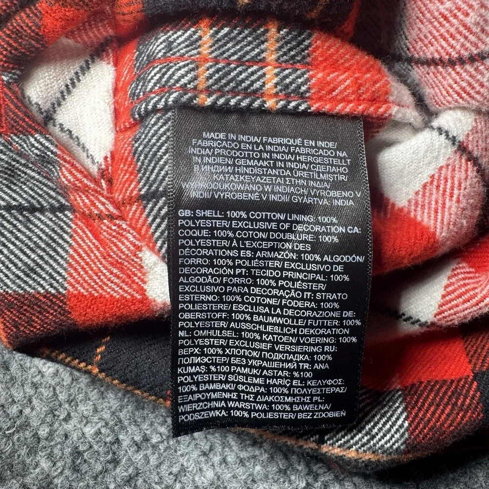 The North Face Arroyo Button Up Flannel Shirt Shacket Men Large Red Plaid Button